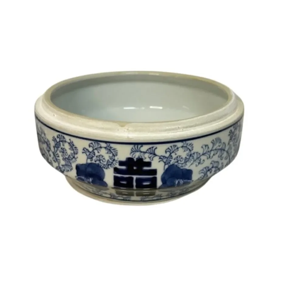 Vintage Bombay Co Lidded Blue and White Porcelain Bowl, Asian
